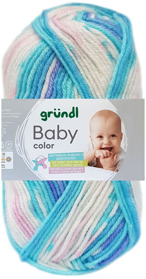 Gründl Wolle Baby color 50 g türkis multicolor