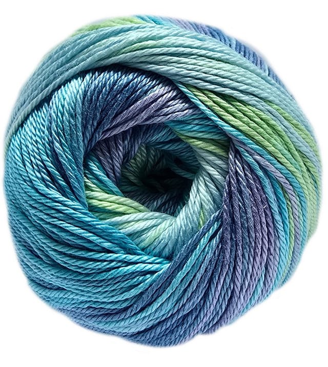 Gründl Wolle Cotton Quick Batik 100 g hellblau-violett-apfelgrün