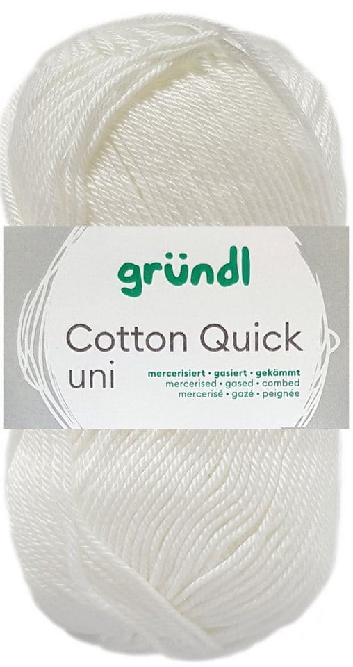 Gründl Wolle Cotton Quick 50 g uni weiß
