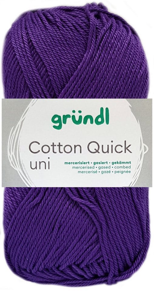 Gründl Wolle Cotton Quick 50 g uni pflaume