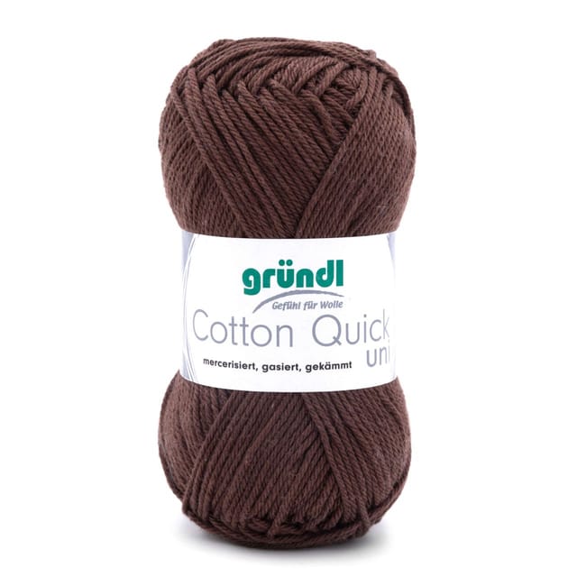 Gründl Wolle Cotton Quick 50 g uni schokolade