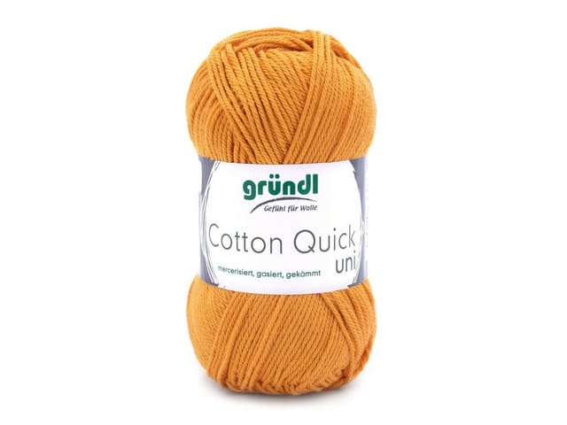 Gründl Wolle Cotton Quick 50 g uni senf