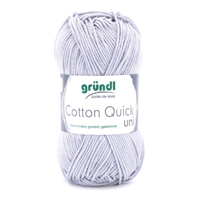 Gründl Wolle Cotton Quick 50 g uni hellgrau