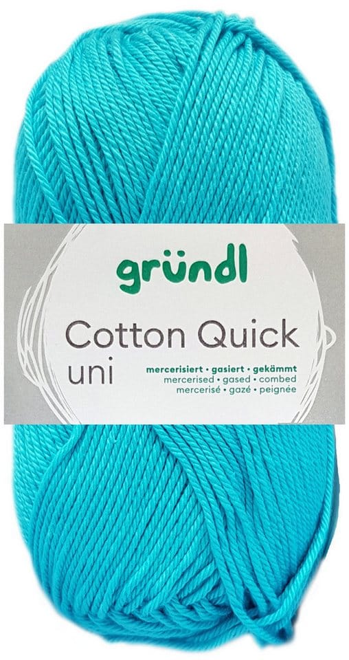 Gründl Wolle Cotton Quick 50 g uni wasserblau