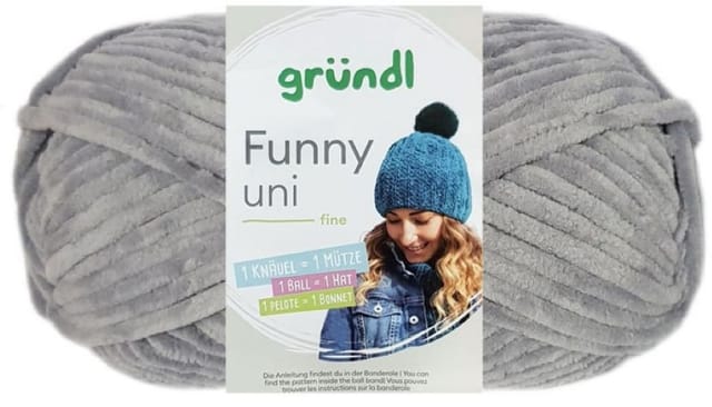 Gründl Wolle Funny uni 100 g hellgrau