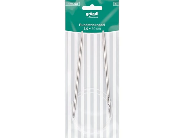 Gründl Rundstricknadeln 3 mm 80 cm