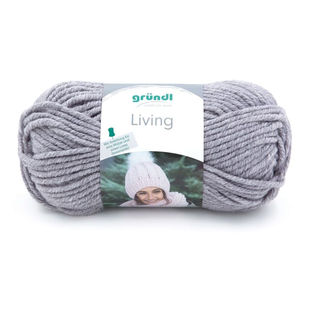 Gründl Wolle Living 100 g mittelgrau
