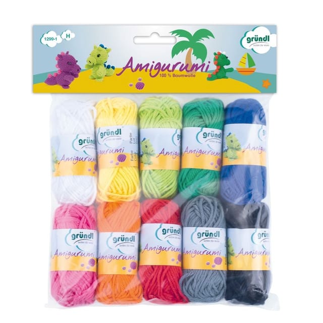 Gründl Baumwollgarn Amigurumi Buntstiftfarben 120 g