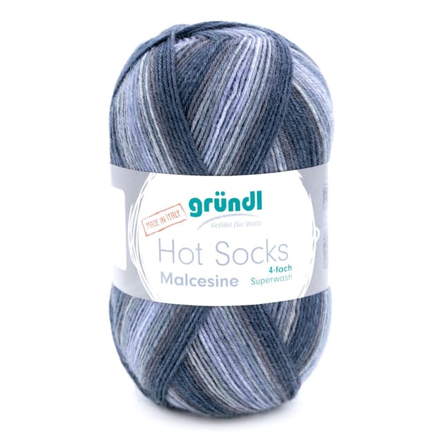 Gründl Wolle Hot Socks Malcesine 4-fach 100 g graphit multicolor