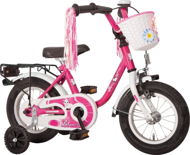 Bachtenkirch Kinderfahrrad Dream Cat 12,5 Zoll purpur weiß