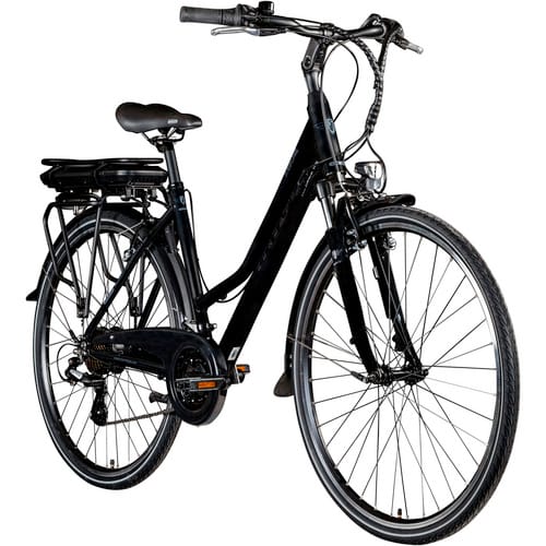 Zündapp E-Bike Trekking Z802 700c Damen 28 Zoll RH 48cm 21-Gang 374 Wh schwarz grau