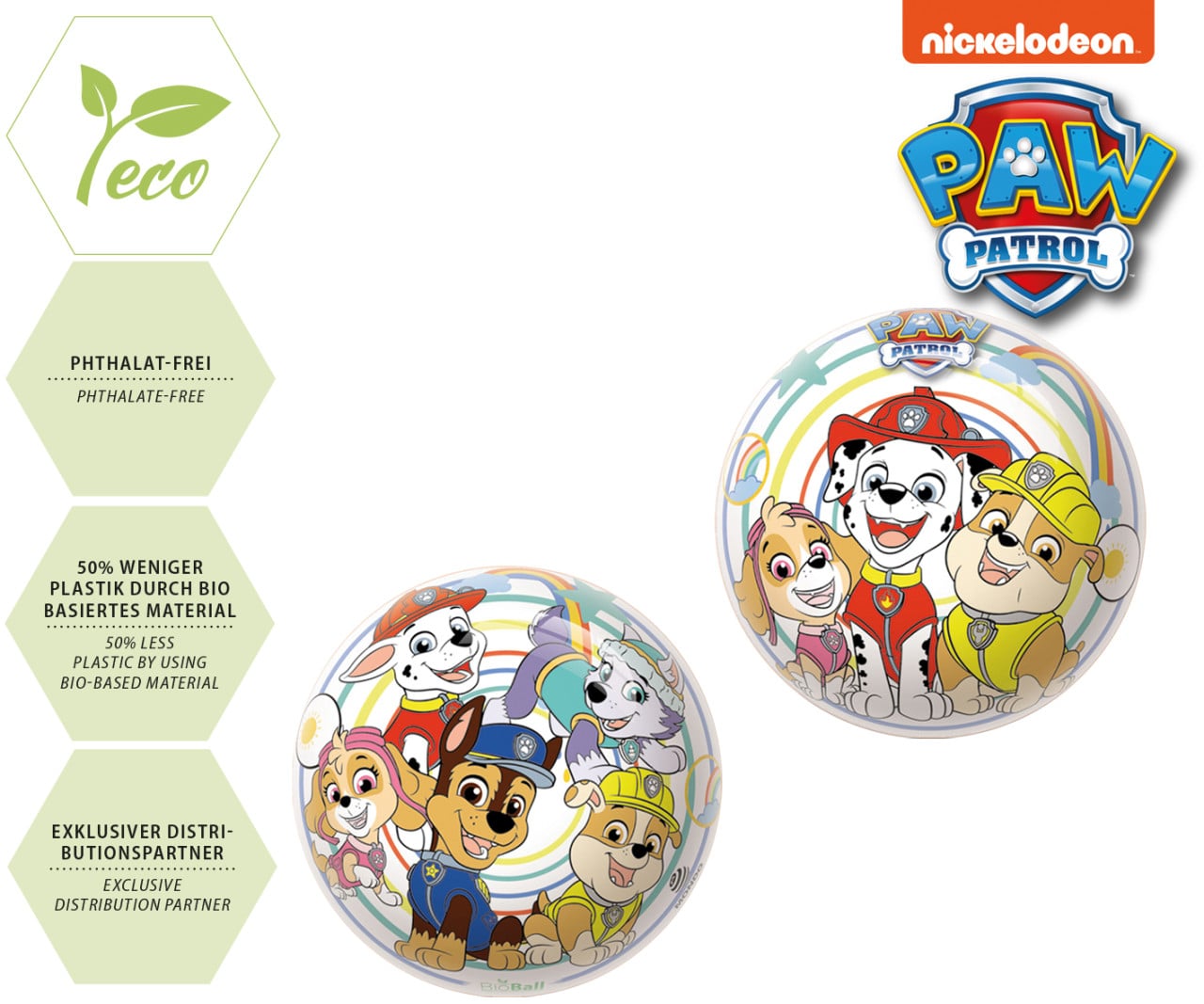 Happy People Paw Patrol Ball aus Kunststoff 13 cm