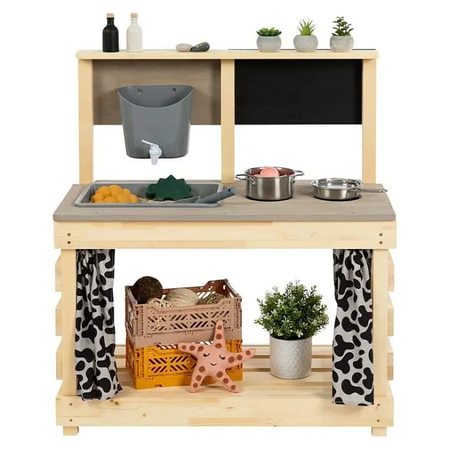 MUDDY BUDDY® Matschküche Big Leo natur-warmgrau
