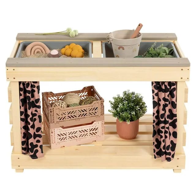 MUDDY BUDDY® Matschtisch Little Leo natur-puderrosa