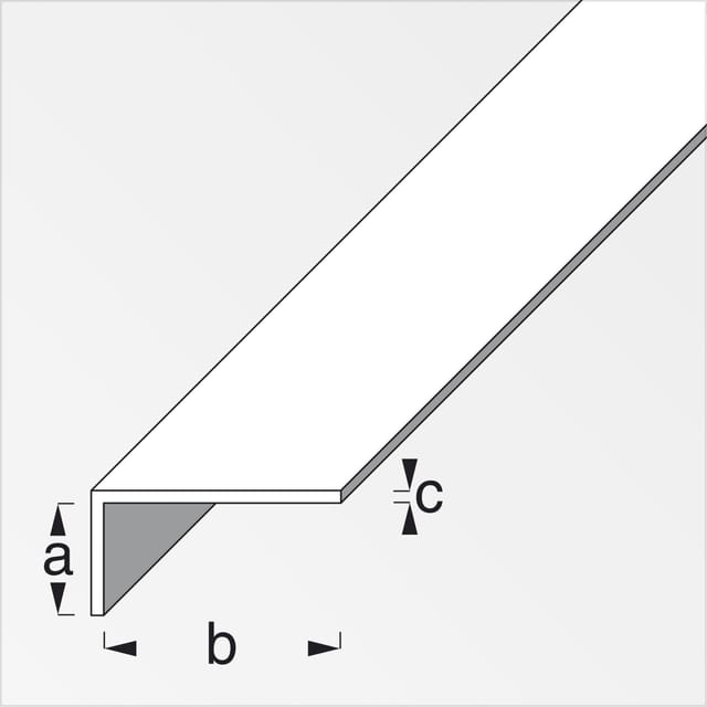 alfer Winkel 1 m, 19 x 22 mm PVC (Kunststoff) glatt weiss