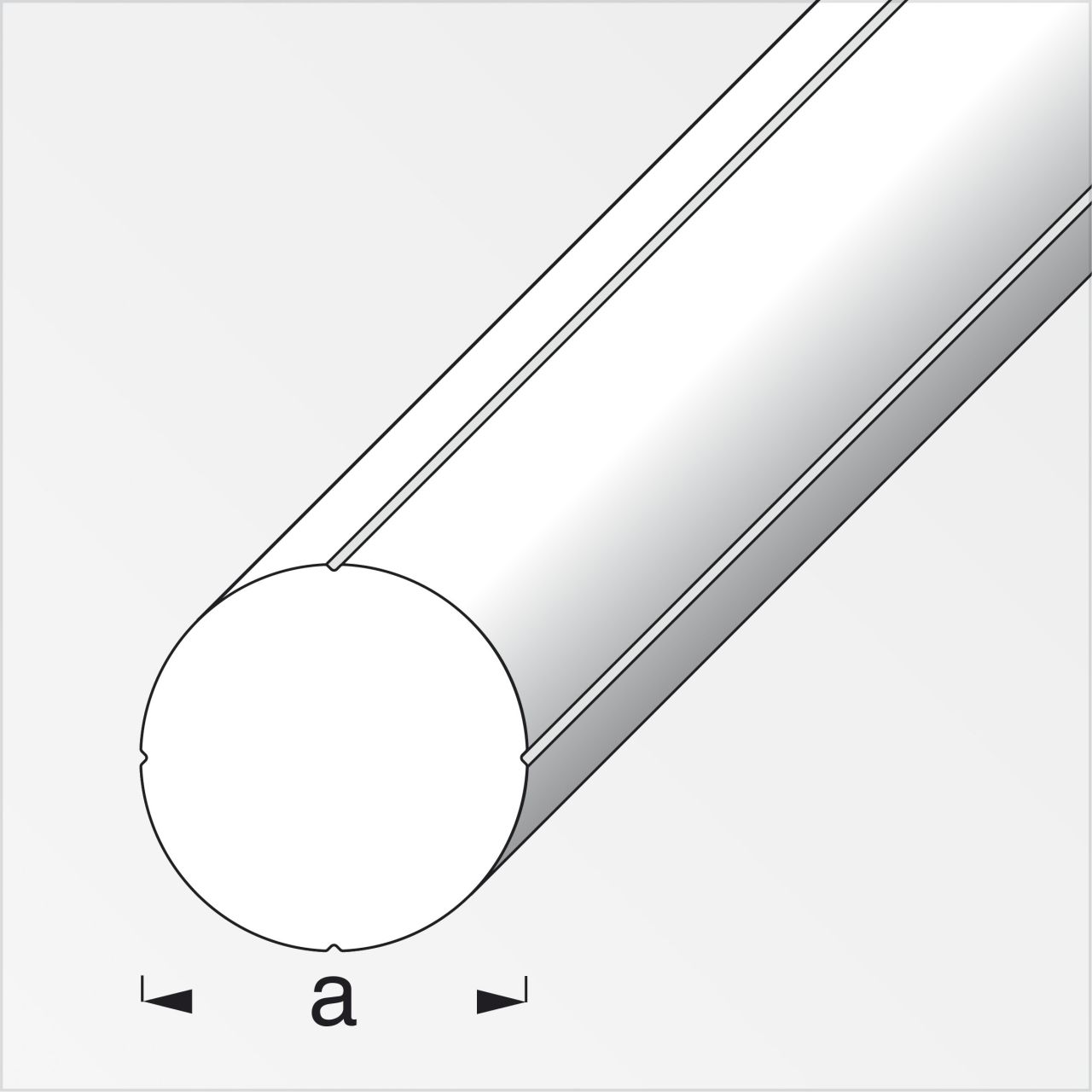 alfer Rundstange PVC glatt weiß Bild 2