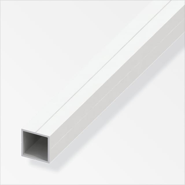 alfer Quadratrohr 2.5 m, 19.5 x 1.5 mm PVC (Kunststoff) glatt weiss