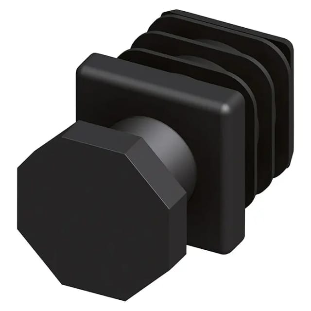 alfer Verstellfuß 23.5 mm 23.5 mm PVC (Kunststoff) glatt schwarz