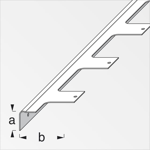 alfer Treppen-Reparaturwinkel, für Holztreppen 1.03 m, 39 x 43 mm verzinkt