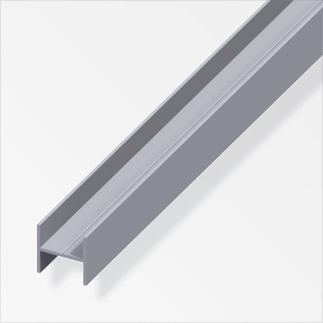 alfer H-Profil 1 m, 23.5 x 11 x 1.5 mm Aluminium roh blank