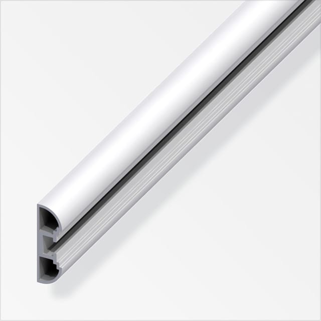 coaxis®-Profil, extraschmal 2.5 m, 27.5 x 11 mm Aluminium eloxiert silber