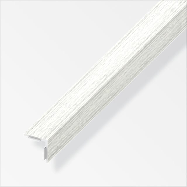 alfer Winkel 2.5 m, 30 x 30 mm PVC (Kunststoff) glatt woodweiss