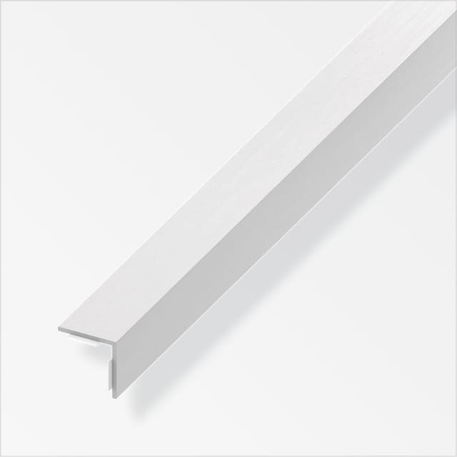 alfer Winkel 2.5 m, 20 x 20 mm PVC (Kunststoff) glatt Edelstahloptik