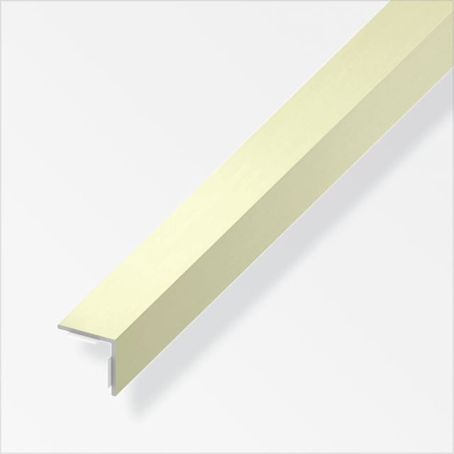 alfer Winkel 2.5 m, 20 x 20 mm PVC (Kunststoff) glatt champagner glänzend