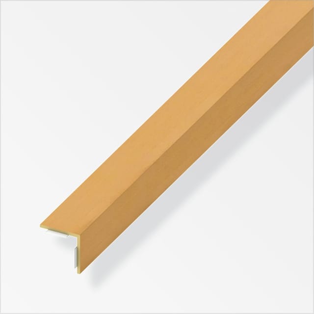 alfer Winkel 2.5 m, 20 x 20 mm PVC (Kunststoff) glatt buche