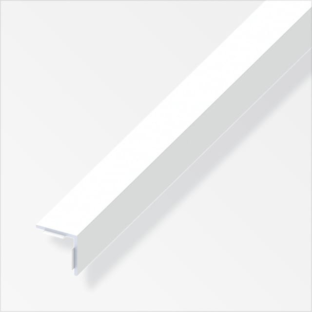 alfer Winkel 2 m, 20 x 20 mm Aluminium beschichtet weiss