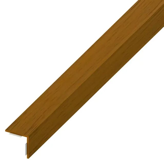 alfer Winkel 1 m, 20 x 20 mm PVC (Kunststoff) glatt eiche