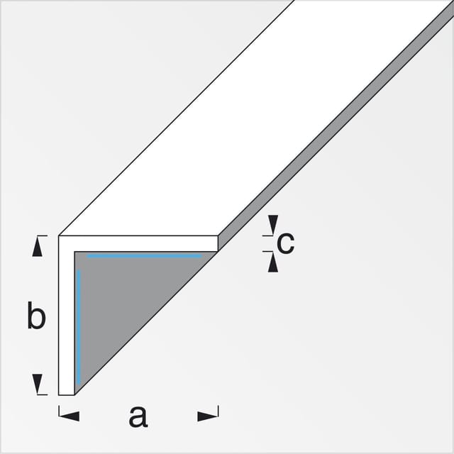alfer Winkel 1 m, 20 x 20 mm PVC (Kunststoff) glatt champagner glänzend