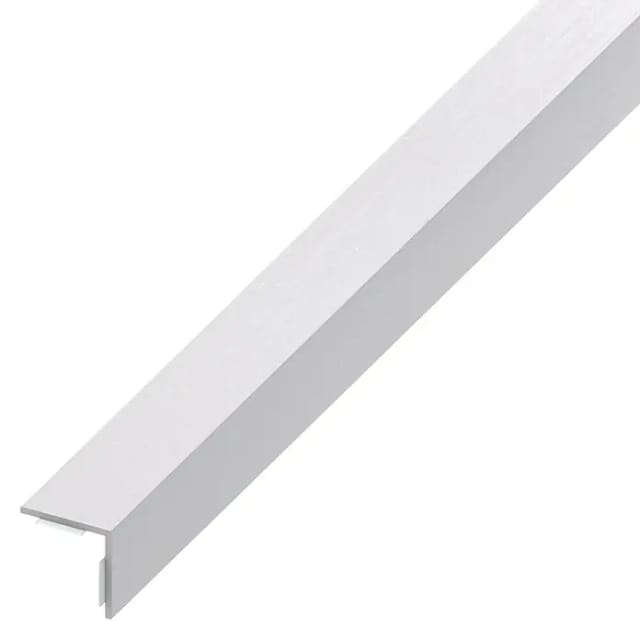 alfer Winkel 1 m, 20 x 20 mm PVC (Kunststoff) glatt Edelstahloptik