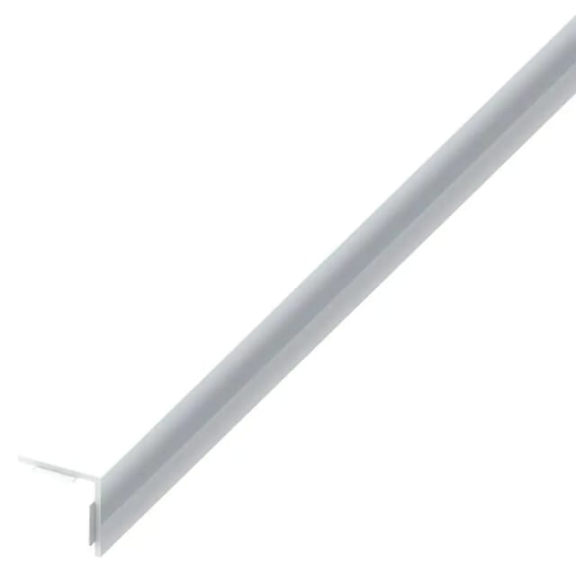 alfer Winkel 1 m, 20 x 20 mm PVC (Kunststoff) glatt weiss glänzend