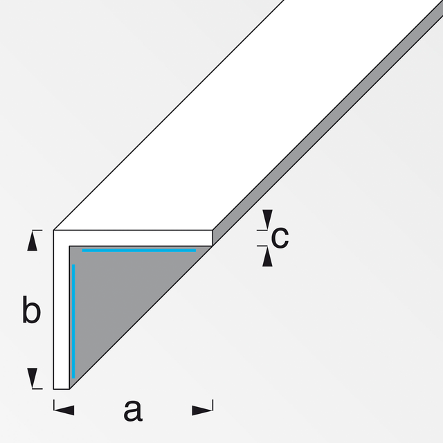 alfer Winkel 1 m, 30 x 30 mm PVC (Kunststoff) glatt woodweiss