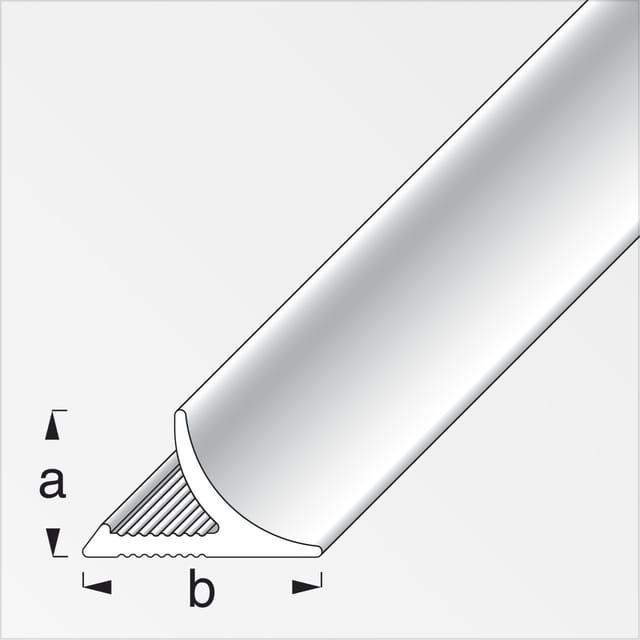 alfer Randfugeabdeckprofil 1 m, 12 x 17 mm Alu beschichtet brillantweiss