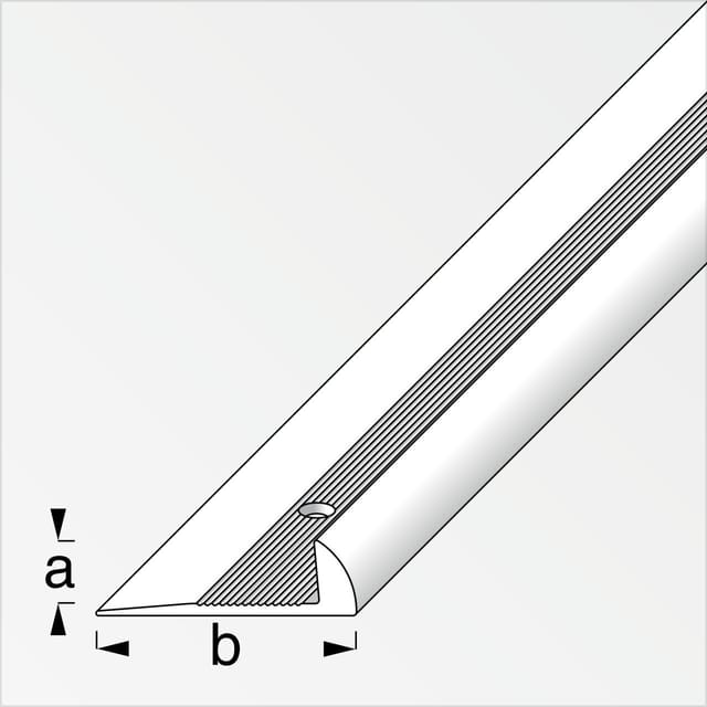 alfer Rund-Abschluss-Profil 1 m, 21.5 x 5 mm Aluminium eloxiert dunkelgrau