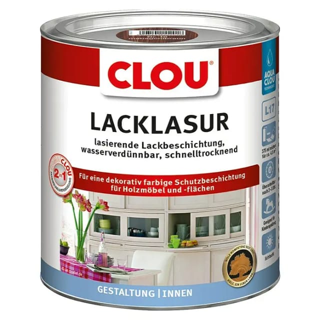 Aqua Clou Lacklasur L17 Nr.10 375 ml mahagonibraun
