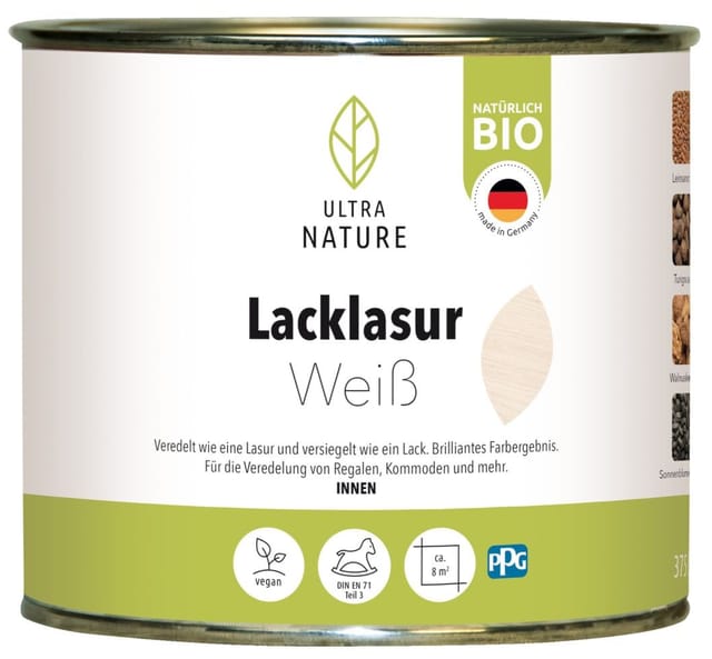Ultra Nature Lacklasur 375 ml weiß