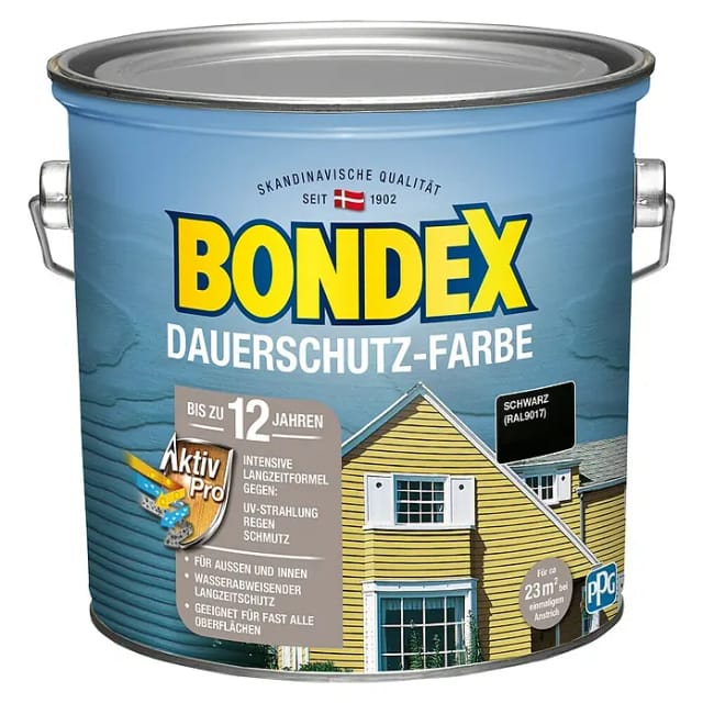 Bondex Dauerschutzfarbe 2,5 L schwarz