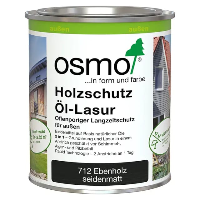 Osmo Holzschutz Öl-Lasur 750 ml ebenholz