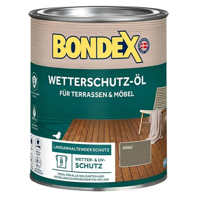 Bondex Wetterschutzöl 0,75 L grau