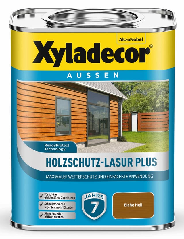 Xyladecor Holzschutz-Lasur 750 ml eiche-hell Plus