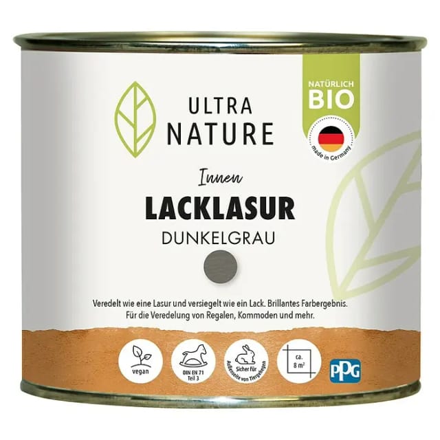 Ultra Nature Lacklasur 375 ml dunkelgrau