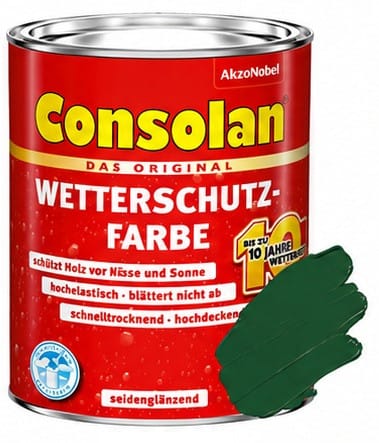 Consolan Wetterschutz-Farbe 0,75 L royalgrün