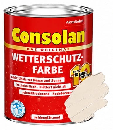 Consolan Wetterschutz-Farbe 0,75 L kieselweiss