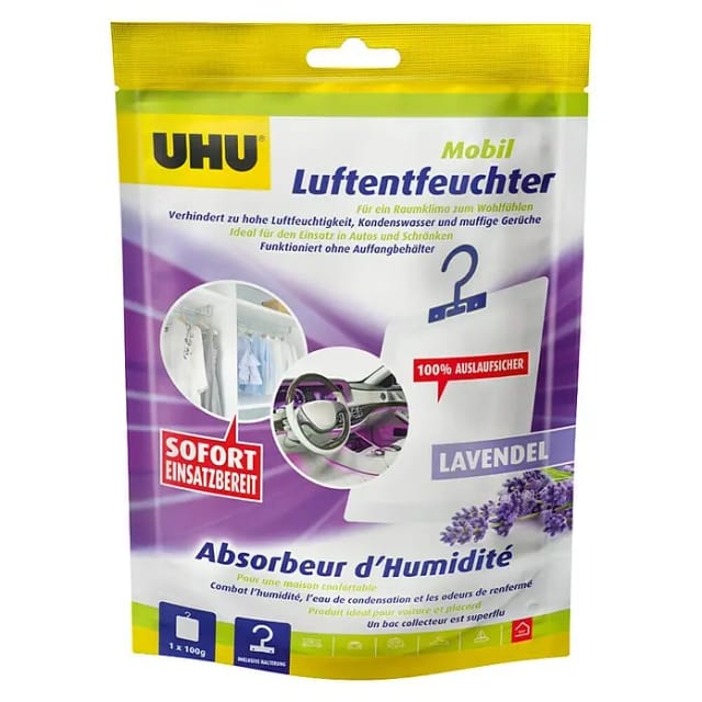 UHU Luftentfeuchter mobil (Lavendel, 100 g)