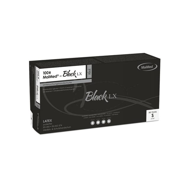 MaiMed Einmalhandschuhe Black Latex Größe S