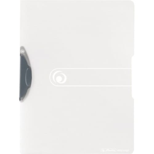 herlitz Express-Clip A4 PP transp. farblos für bis zu 30 Blatt grauer Clip