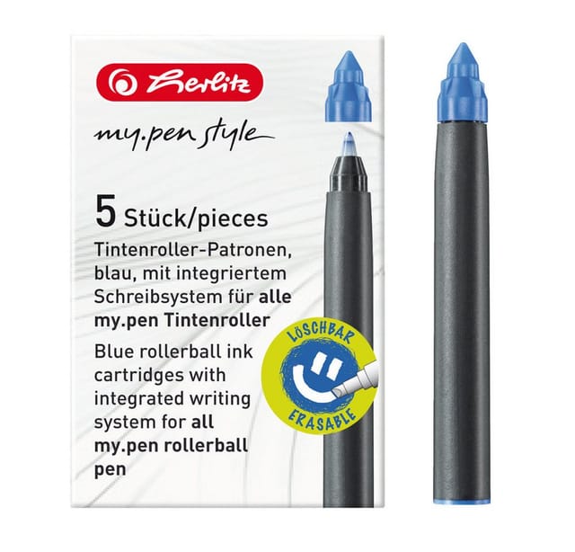 herlitz Tintenroller-Patronen my.pen blau 5 Stück